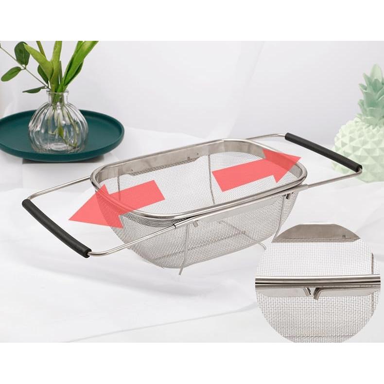 Canasta Coladora Ovalada Supercap 4qt Acero Inoxidable Expandible