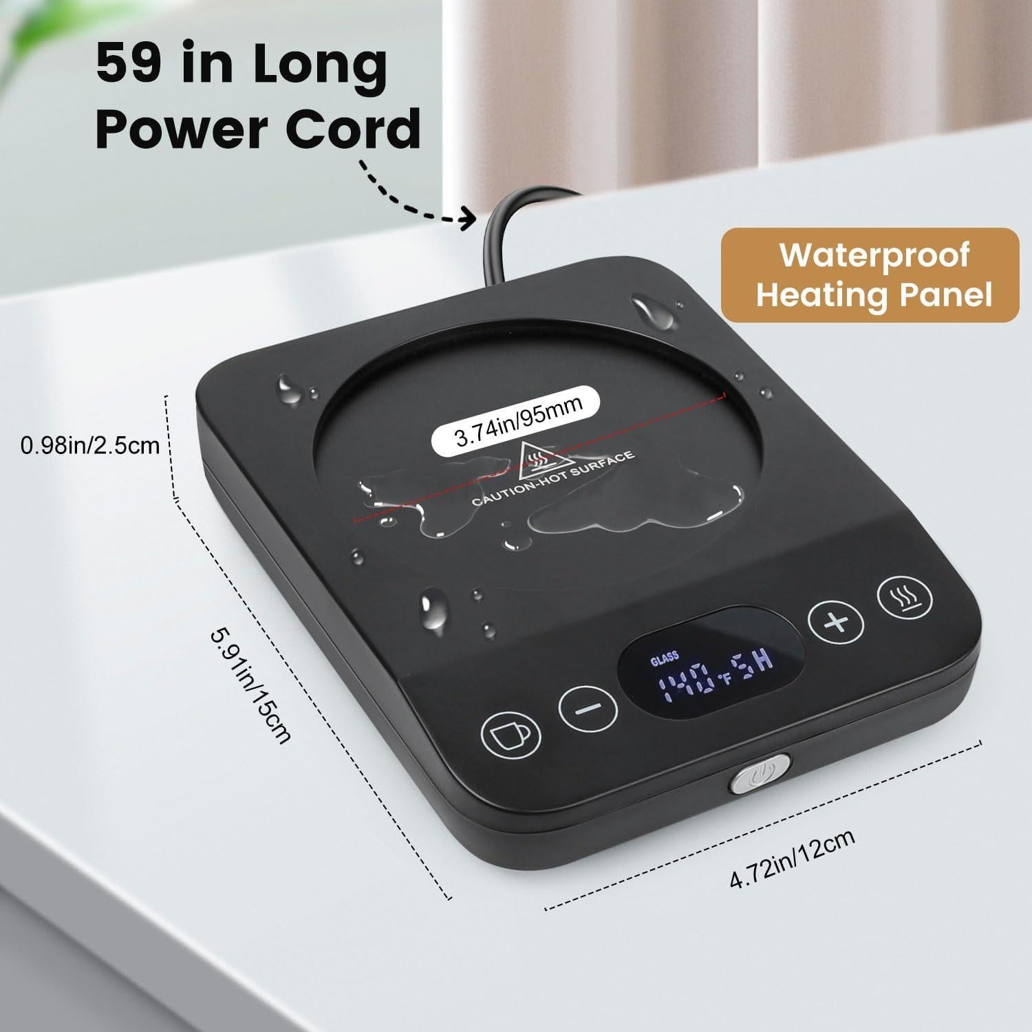 Calentador de Tazas Clinuse 30W con Taza 15.5oz Negro