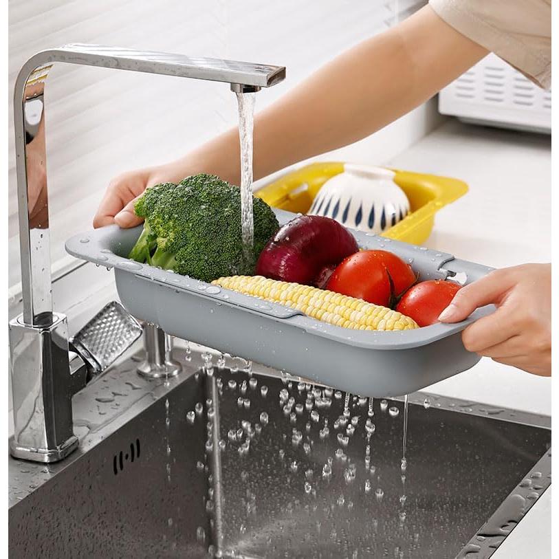 Colador Plegable NIWWIN Ajustable para Fregadero - Gris