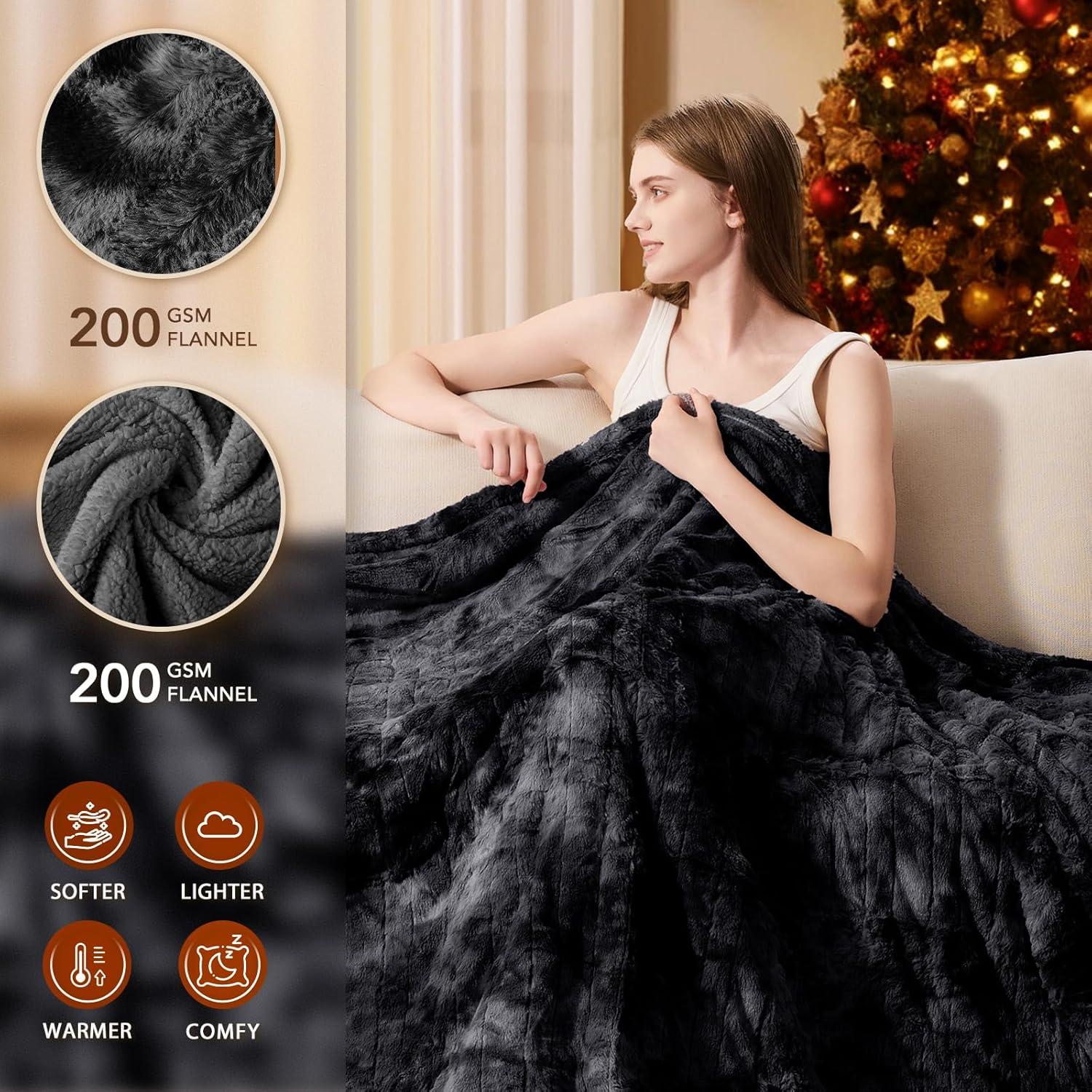 Manta Eléctrica Homemate 127x152cm 10 Niveles Calor Automático