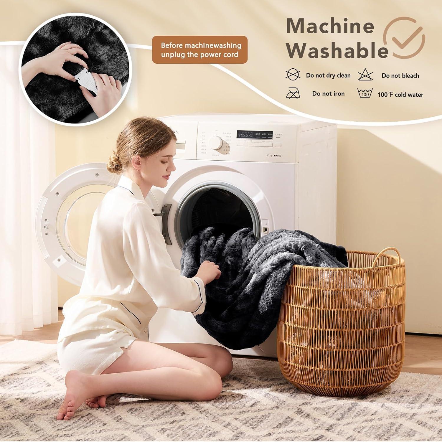 Manta Eléctrica Homemate 127x152cm 10 Niveles Calor Automático