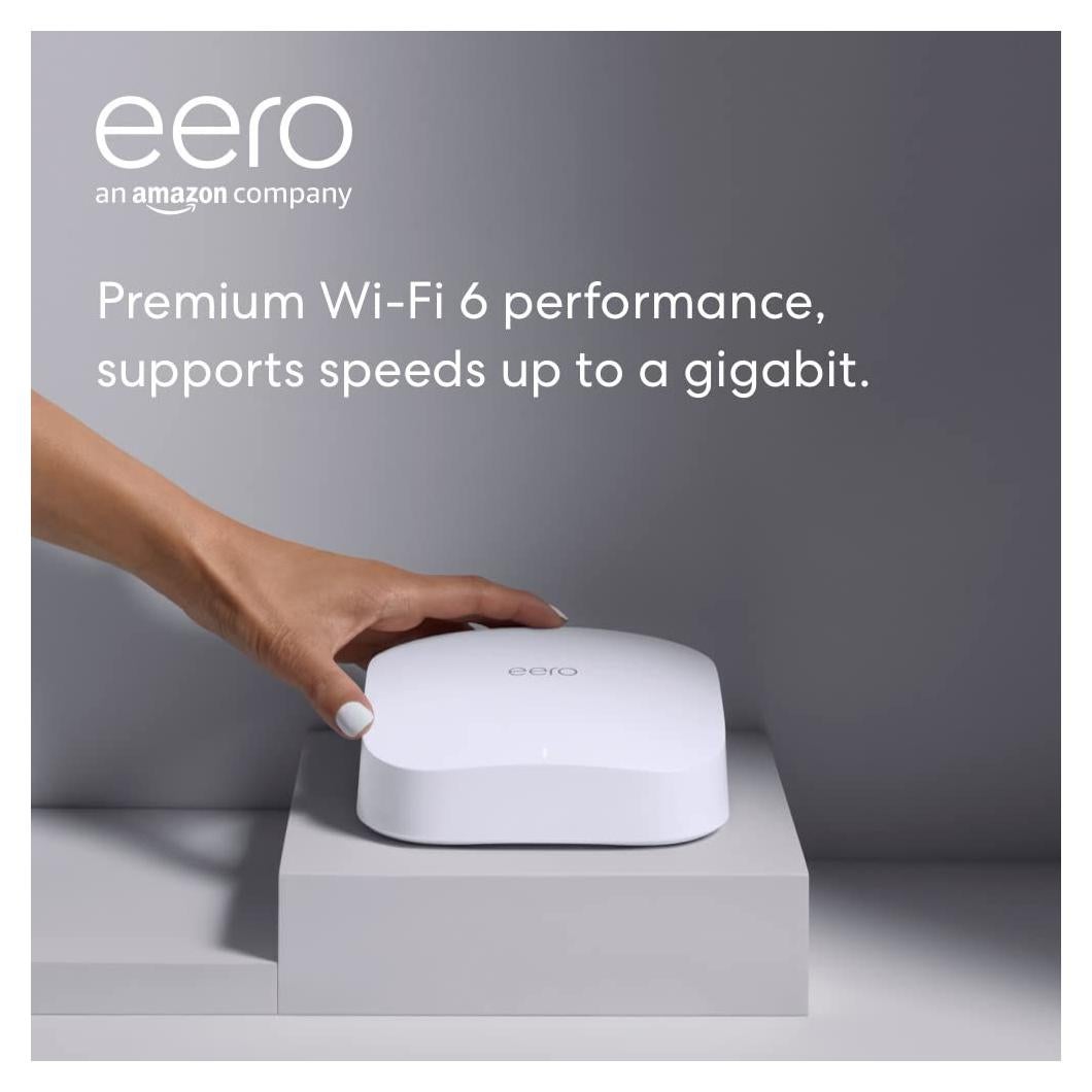 Like-New Amazon eero Pro 6 tri-band mesh Wi-Fi 6 router with built-in Zigbee smart home hub