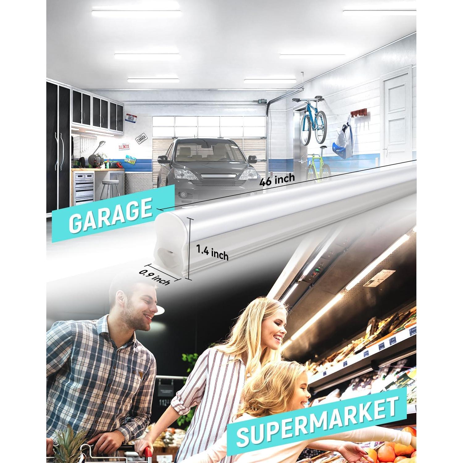 Luz LED de Taller 4FT 20W 2300LM SUNLINKCO - 2 Paquete