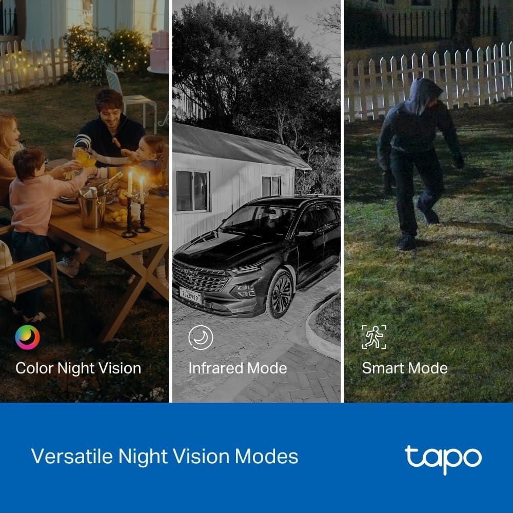 Cámara de Seguridad Tapo C246D 2K 3MP Doble Lente Pan/Tilt