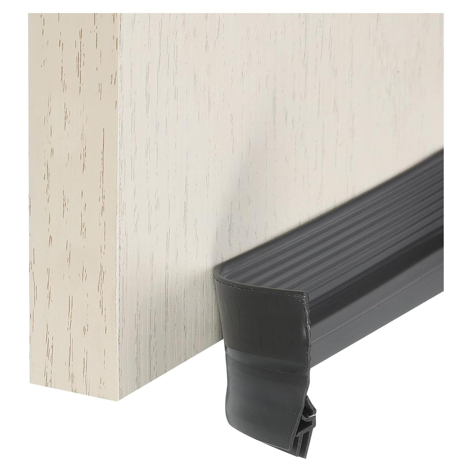 Tapón de Corrientes de Aire uxcell 4 cm x 2 m Aislante Negro Gris