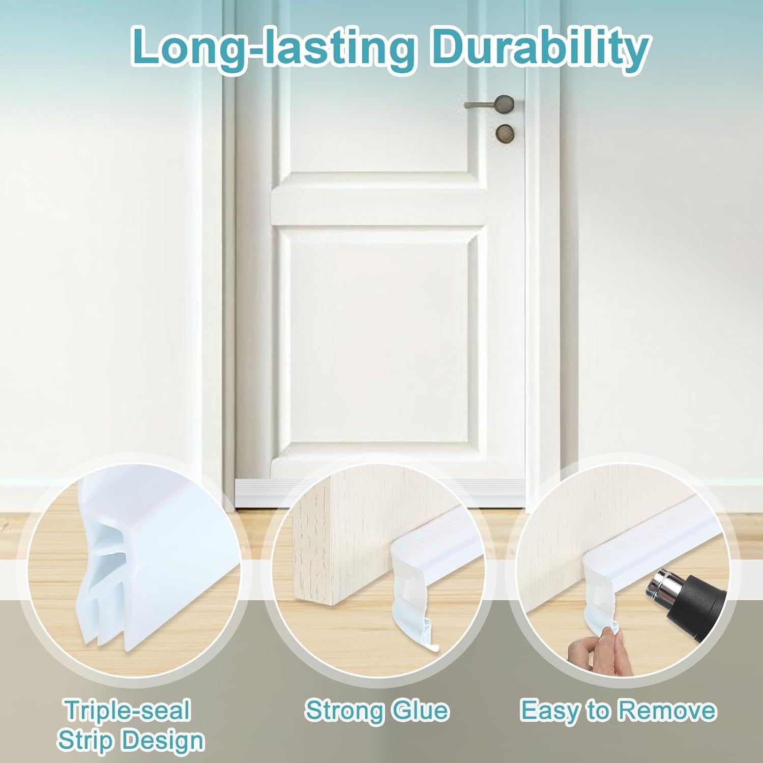 Tapón de Corrientes de Aire uxcell 4 cm x 2 m Aislante Negro Gris