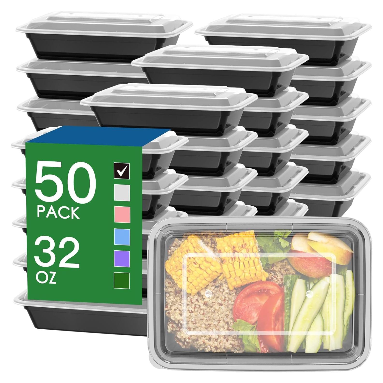 Contenedores de Comida Reutilizables Dealusy 32 oz 50 Piezas