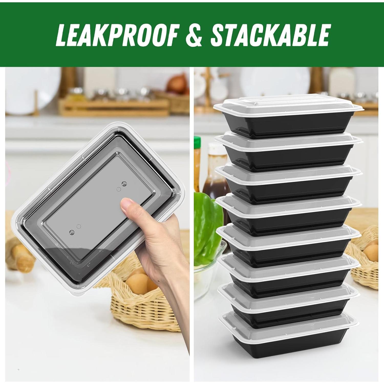 Contenedores de Comida Reutilizables Dealusy 32 oz 50 Piezas