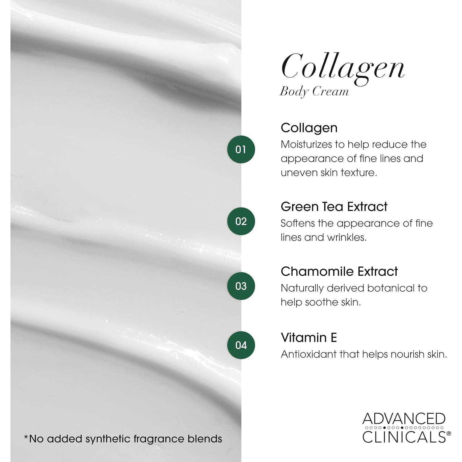 Loción Corporal y Facial de Colágeno Advanced Clinicals 453g