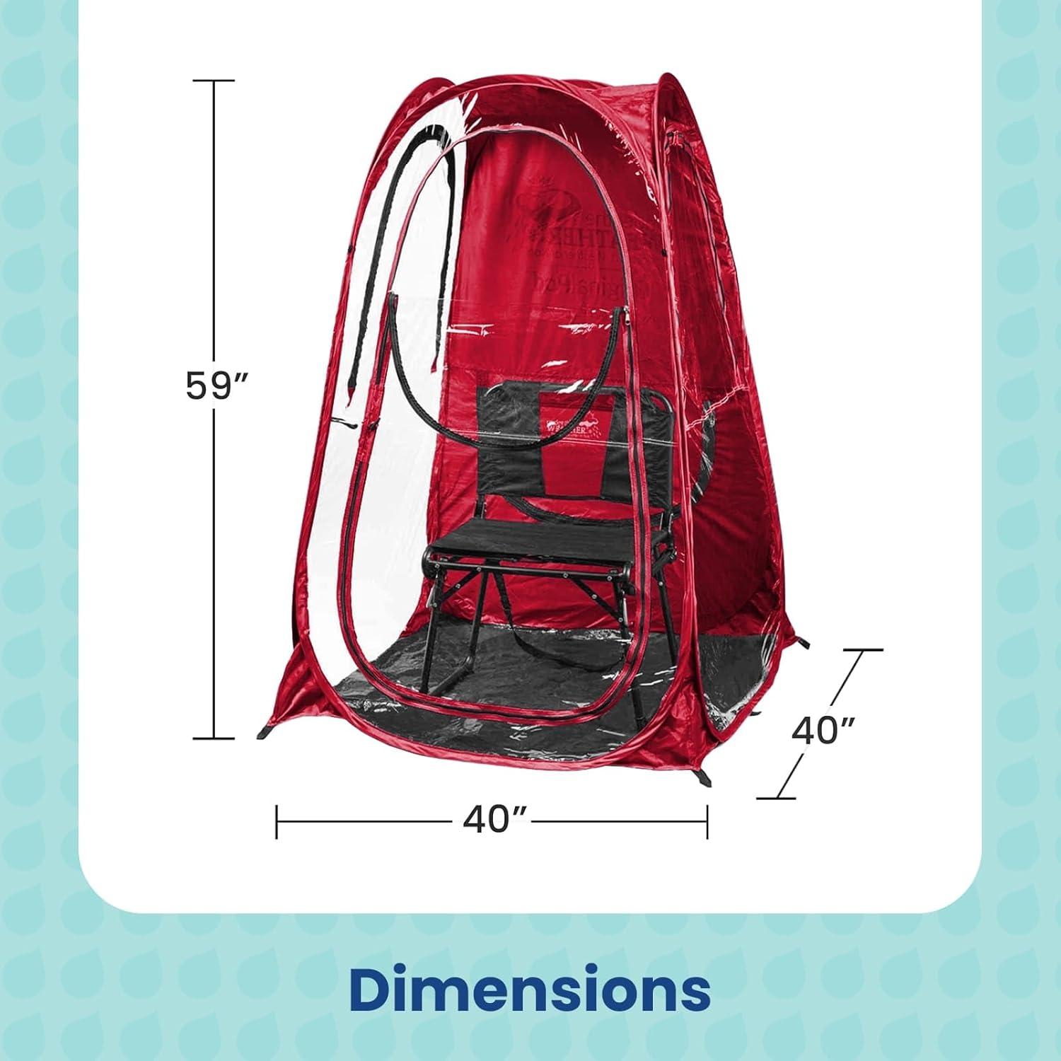 Tienda Pop-Up Under The Weather Rojo para 1 Persona