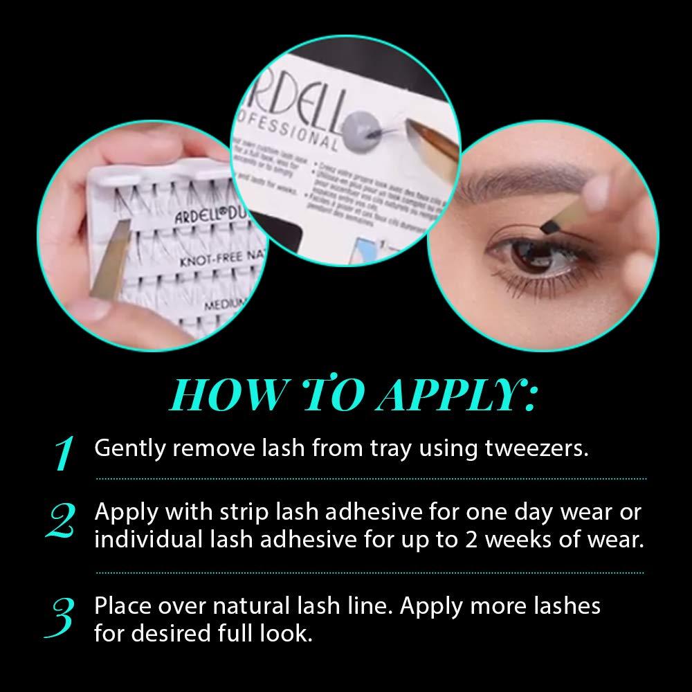 Pestañas Individuales Ardell Toque Suave Largo Negro - 56 Grupos