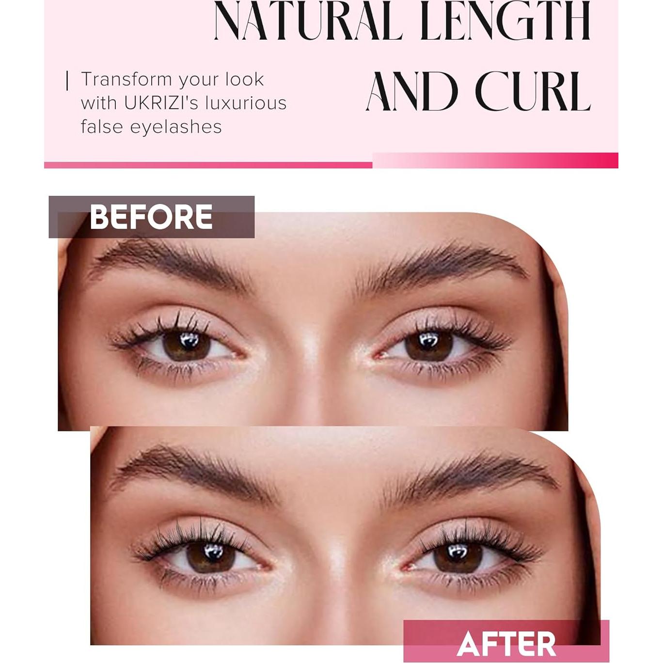 Pestañas Postizas Naturales UKRIZI K17 - Cortas y Wispy