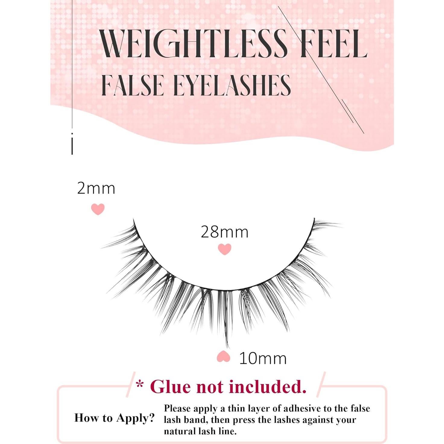 Pestañas Postizas Naturales UKRIZI K17 - Cortas y Wispy