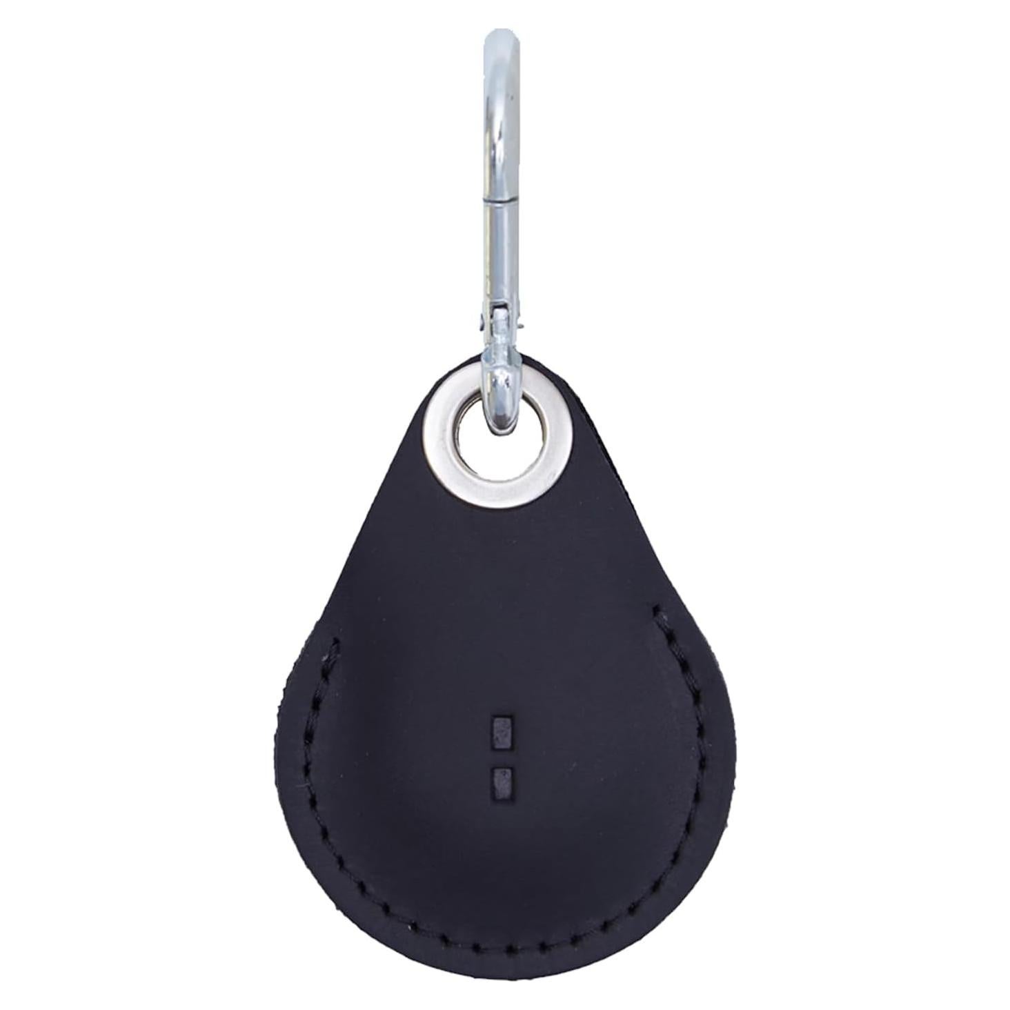 Soporte de Llave de Cuero Genuino INCARNE para Airtag Negro