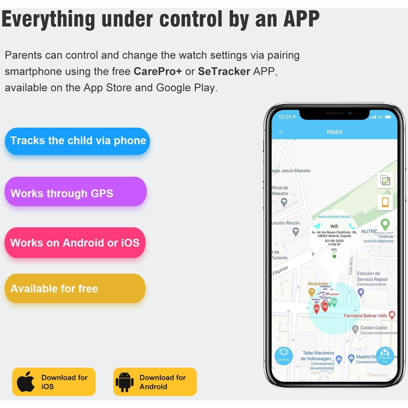 Reloj Inteligente 4G para Niños Tykjszgs con GPS y Videollamadas