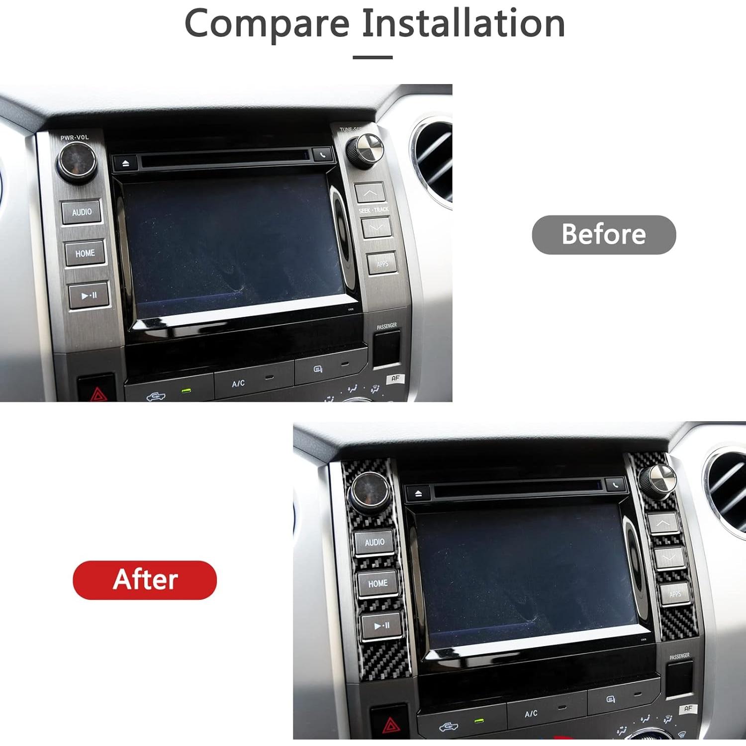 Decoración de fibra de carbono Bilisin para Toyota Tundra 2014-2018