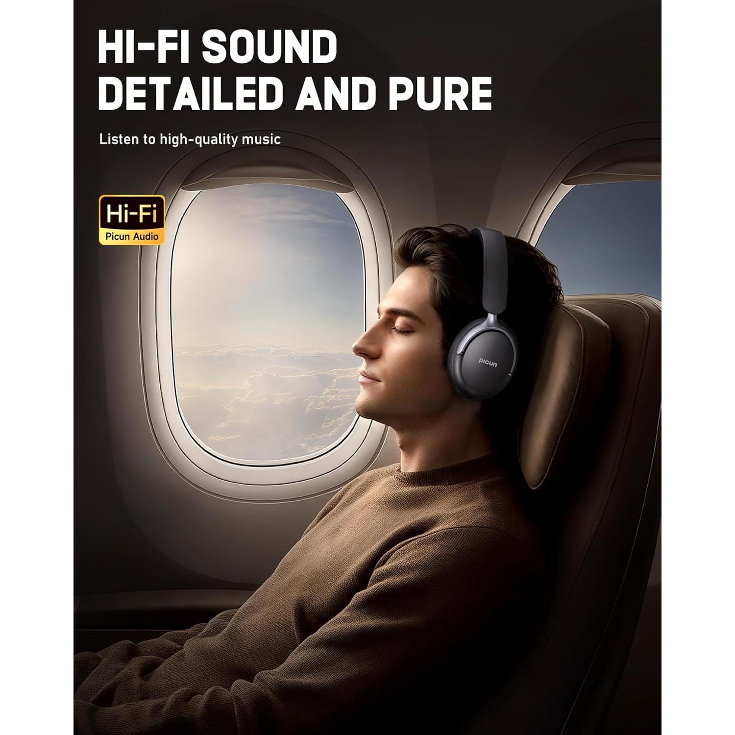 Auriculares Picun NC60 Inalámbricos con ANC, 80H, Bluetooth 5.4