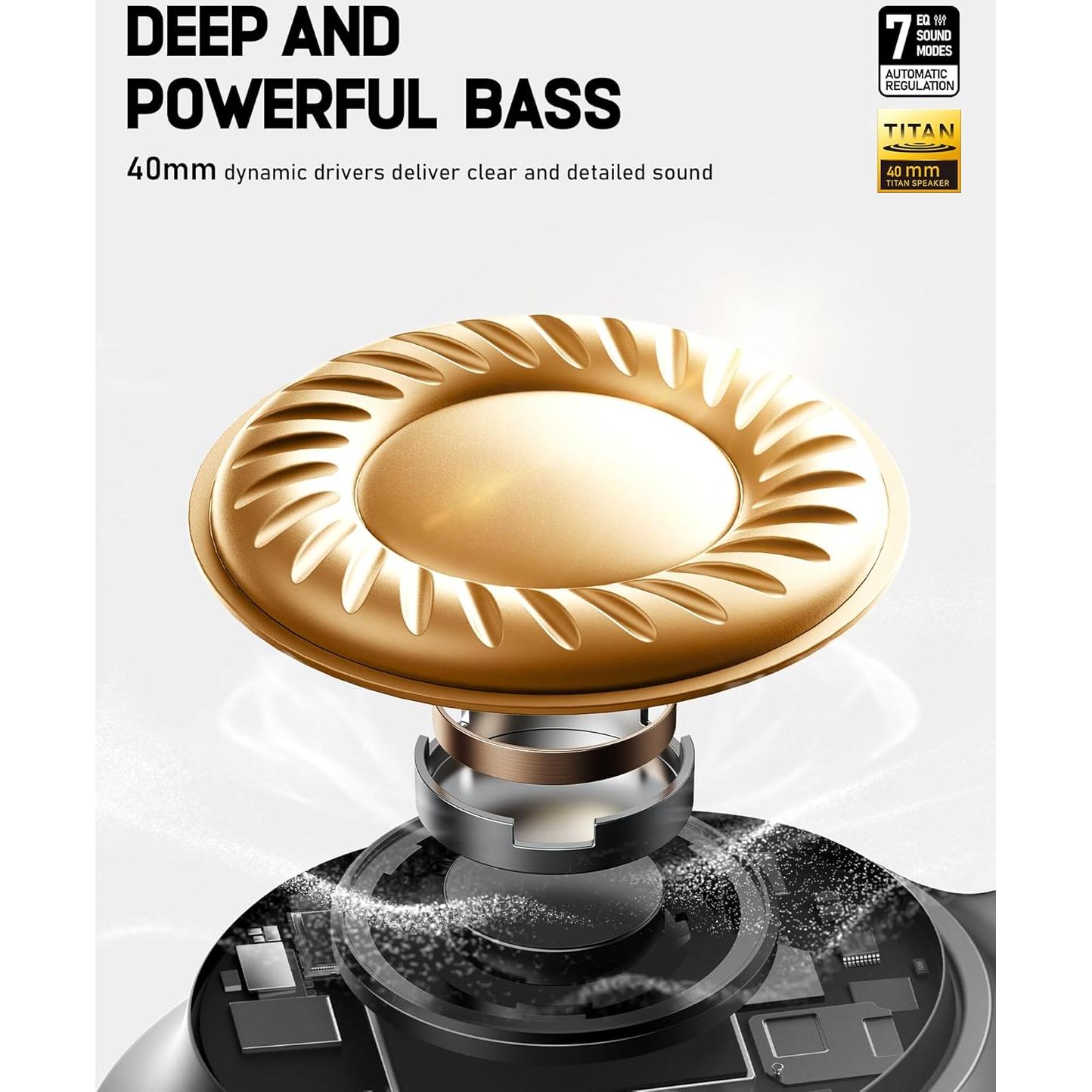 Auriculares Picun NC60 Inalámbricos con ANC, 80H, Bluetooth 5.4