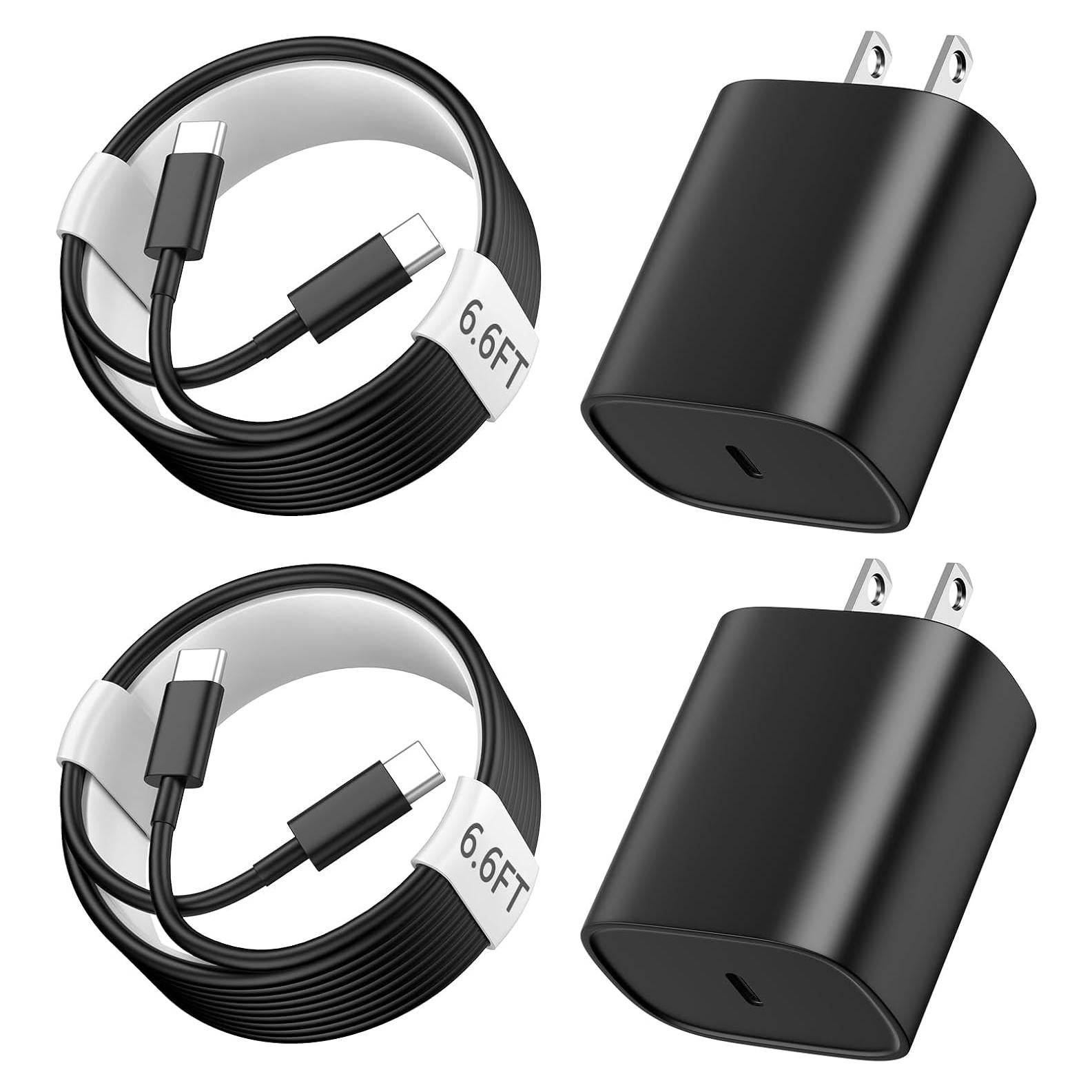 Cargador Rápido USB C 20W con Cable 2m para iPhone 15/16