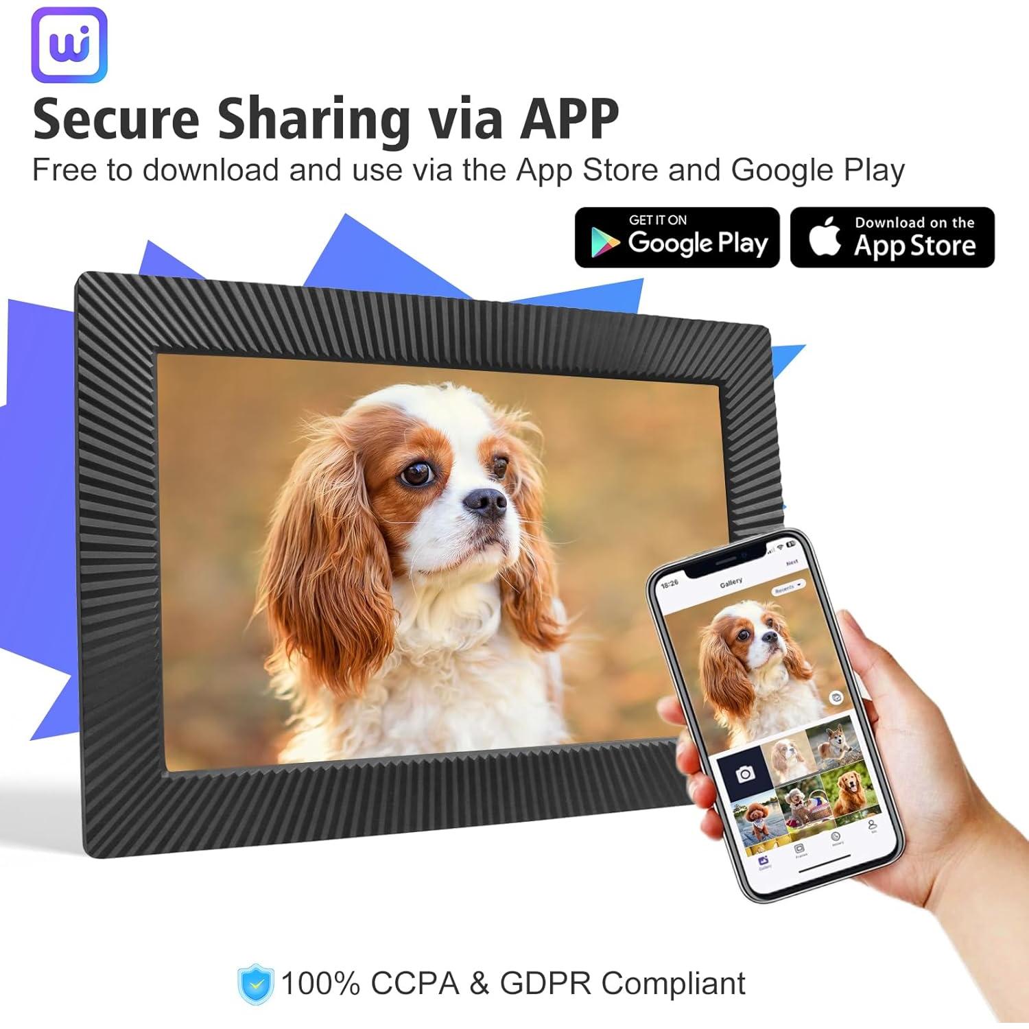 Marco de Fotos Digital TMC 10.1" WiFi Pantalla Táctil HD