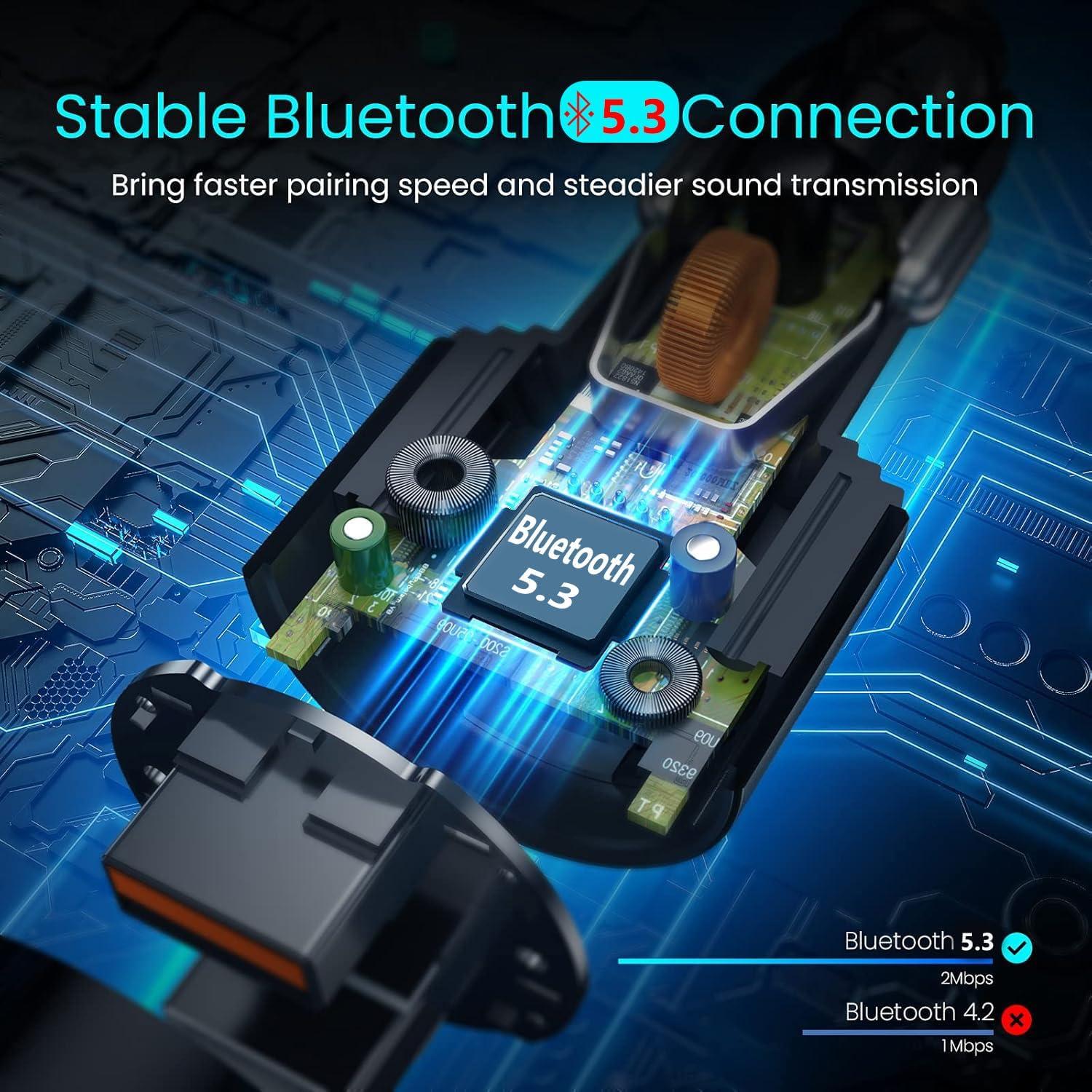 Transmisor FM Bluetooth V5.3 Octeso con Carga Rápida QC3.0