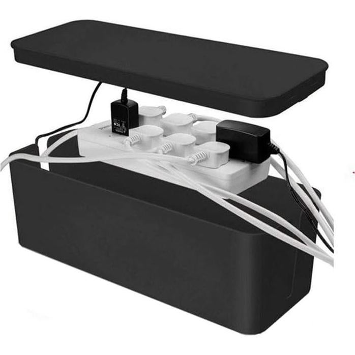 Conjunto de 3 Cajas Organizadoras de Cables JUNGFORD - Negro