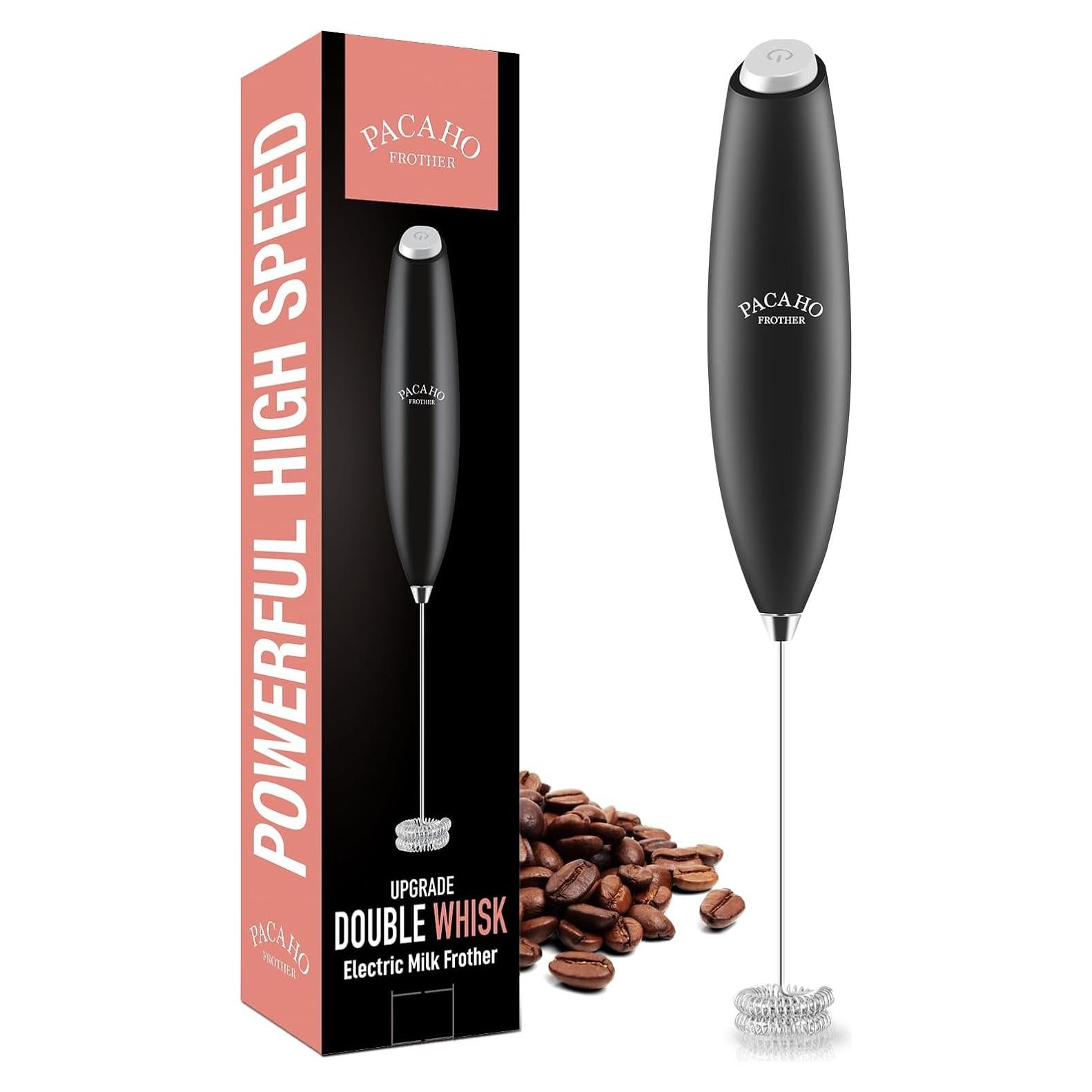 Espumador de Leche Eléctrico PACAHO con Varilla Doble 82g