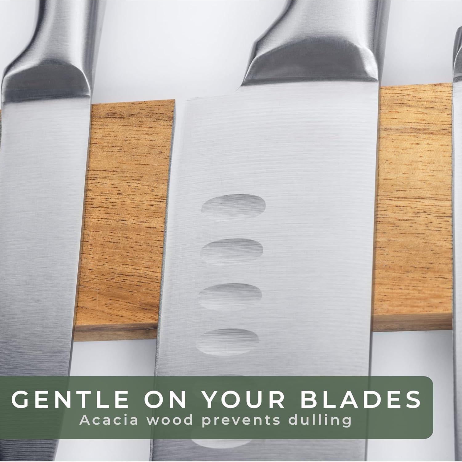 Tira Magnética para Cuchillos WALDWERK 15.7x5.1cm Madera Acacia