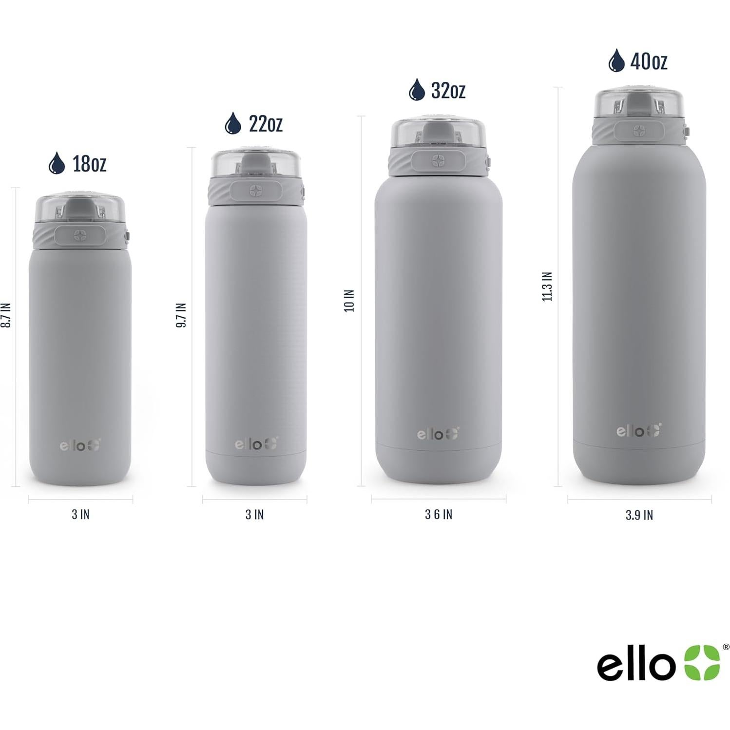 Botella de Agua Ello Cooper 32oz Acero Inoxidable Aislada