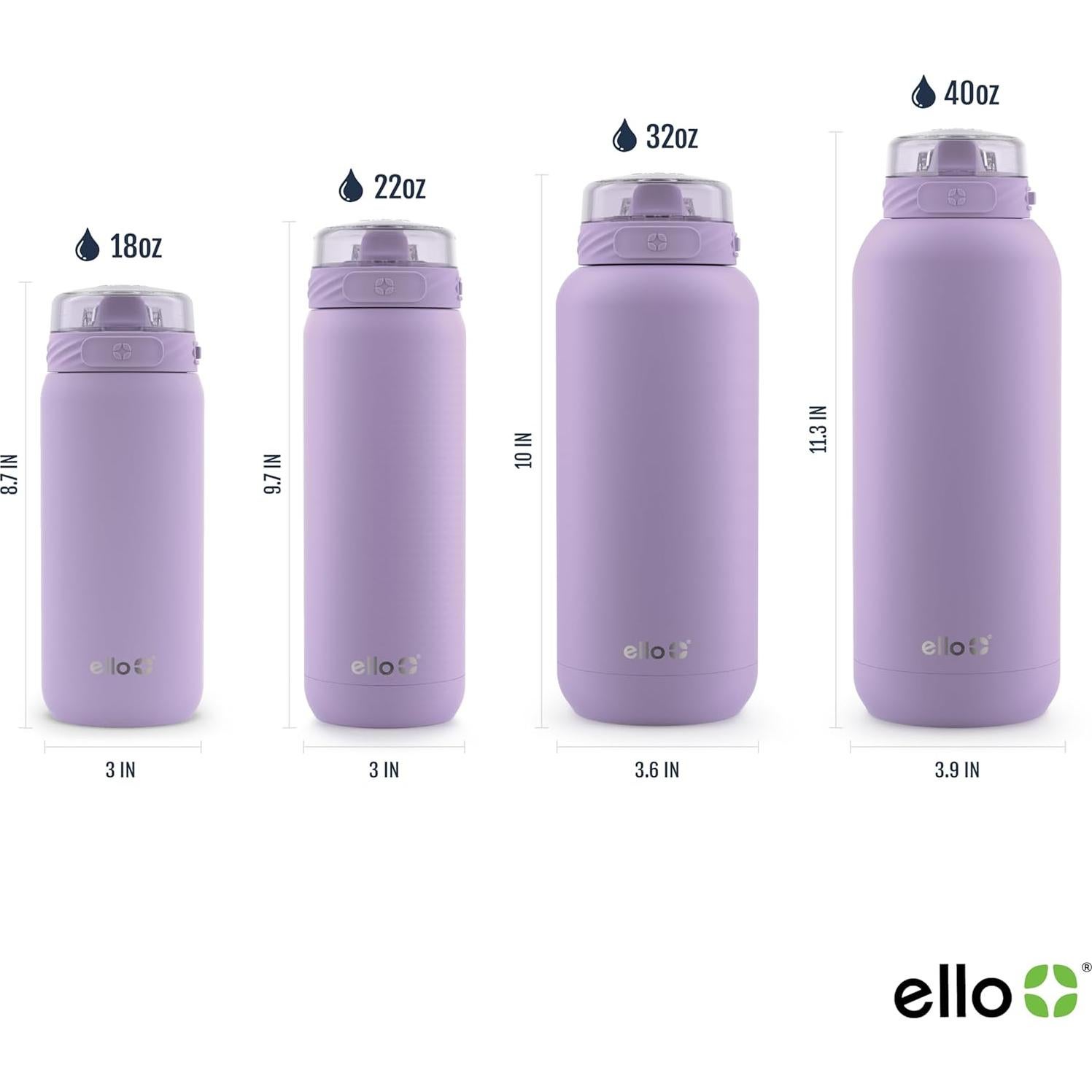 Botella de Agua Ello Cooper 650ml Acero Inoxidable Aislada