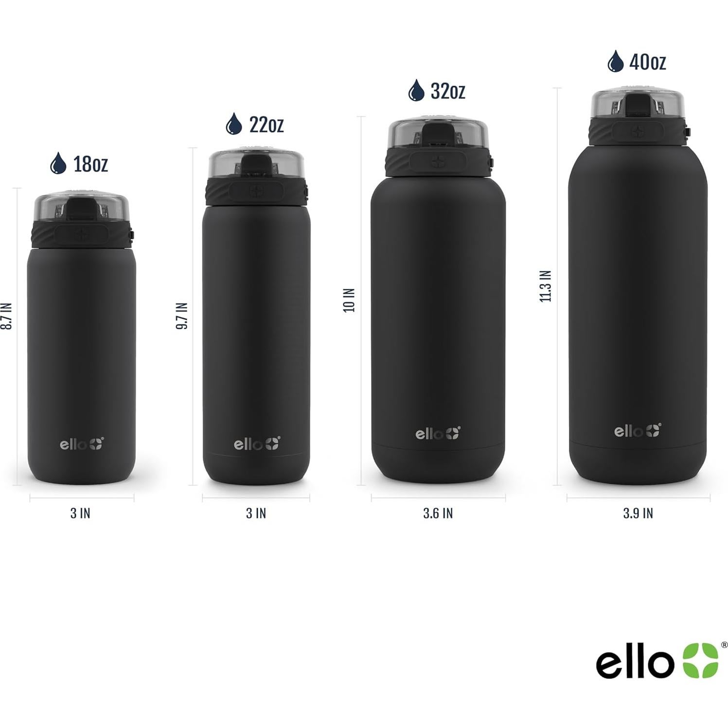 Botella de Agua Ello Cooper 946ml Acero Inoxidable Aislada