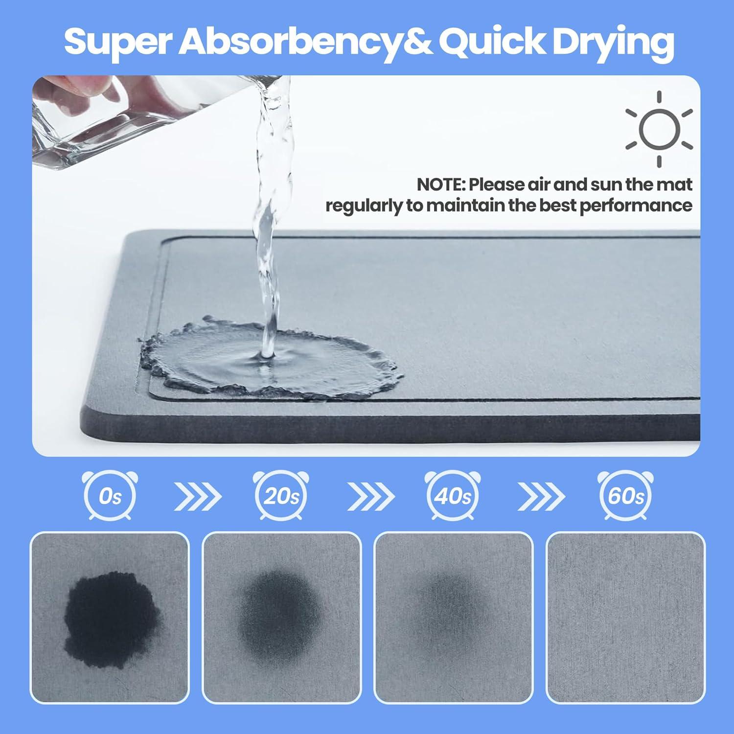 Escurridor de Platos Negro IBEDMAZIE 1 Nivel Diatomácea