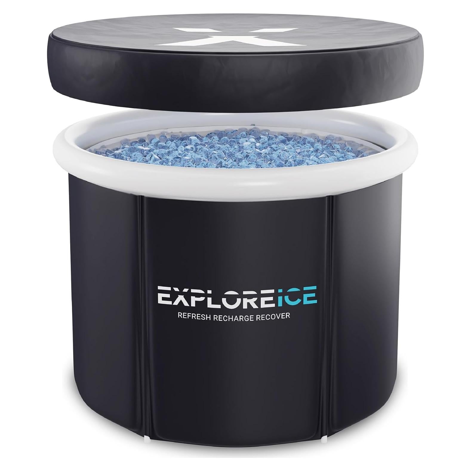 Bañera de Hielo Pro Max Explorar 400L Portátil Negra/Blanca