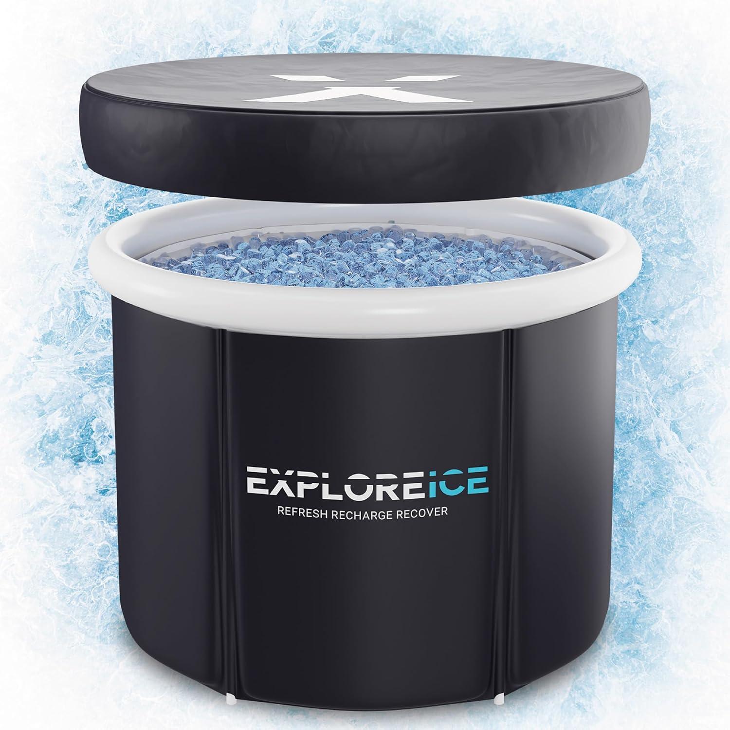 Bañera de Hielo Pro Max Explorar 400L Portátil Negra/Blanca