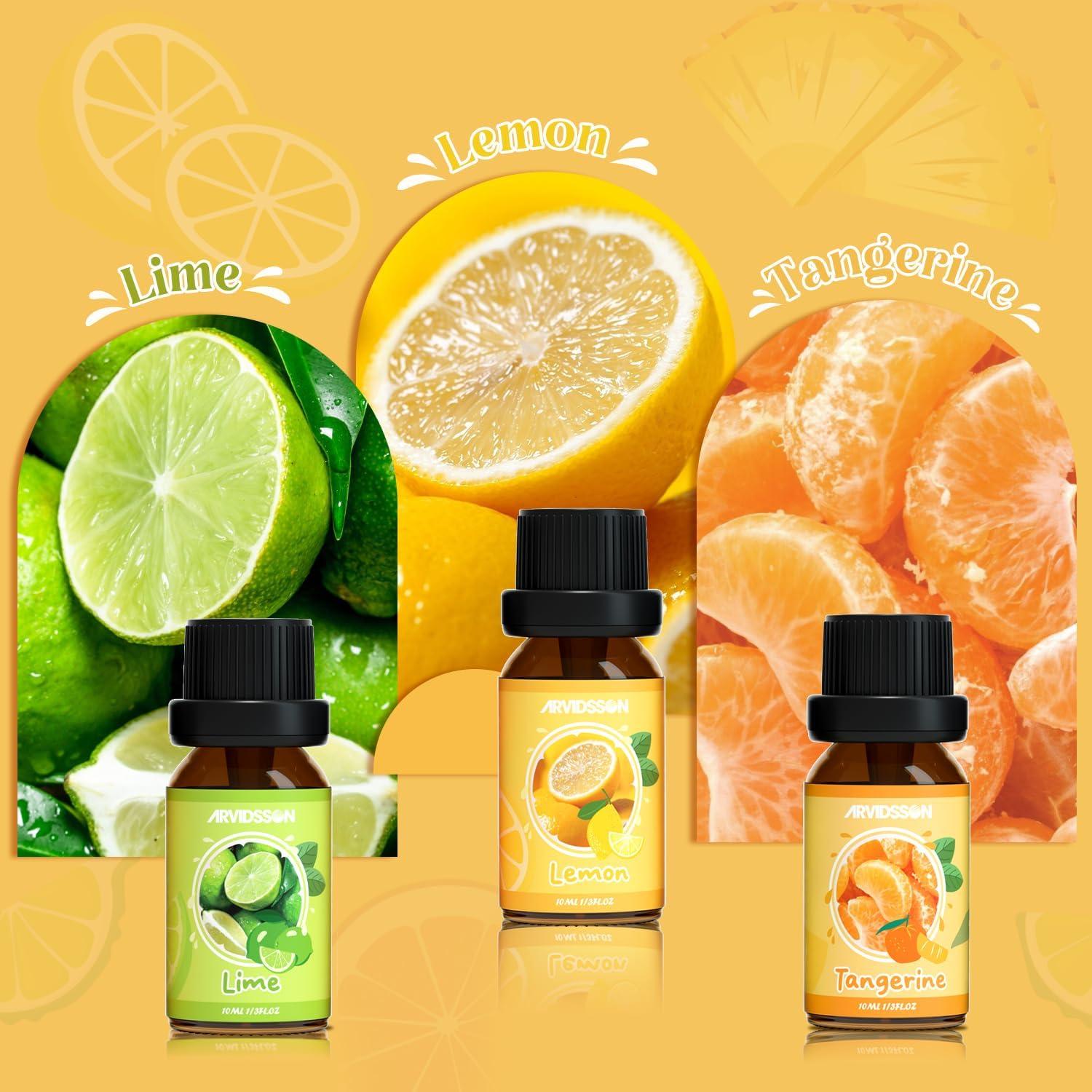 Juego de Aceites Esenciales Cítricos ARVIDSSON - Pomelo, Naranja, Limón