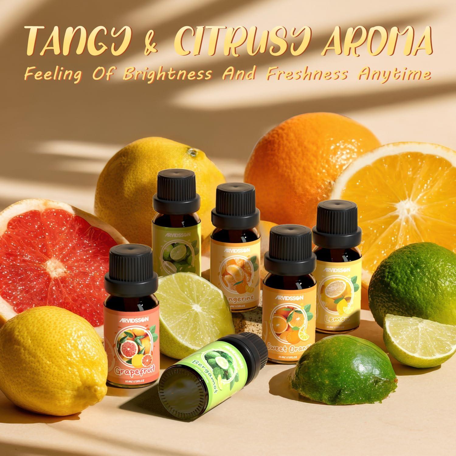Juego de Aceites Esenciales Cítricos ARVIDSSON - Pomelo, Naranja, Limón