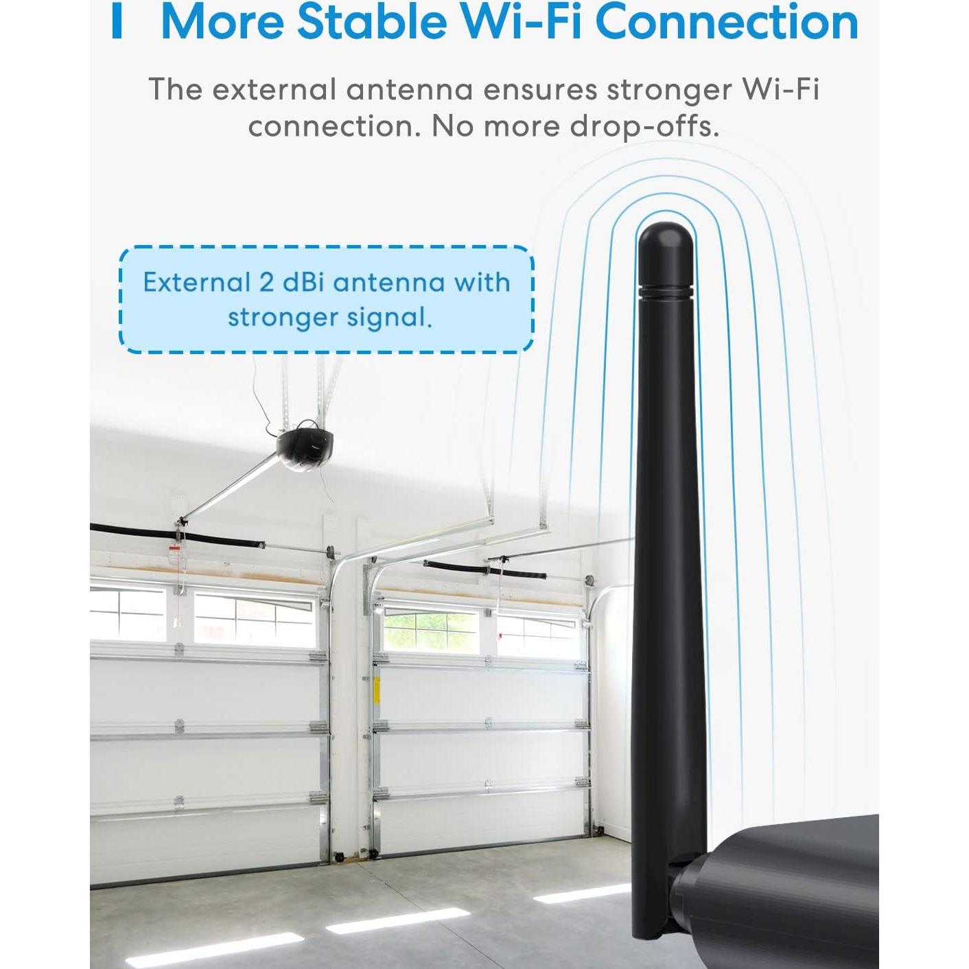Controlador de Puerta de Garaje Inteligente Meross MSG200, Hasta 3 Puertas, Compatible con HomeKit, Alexa y Google