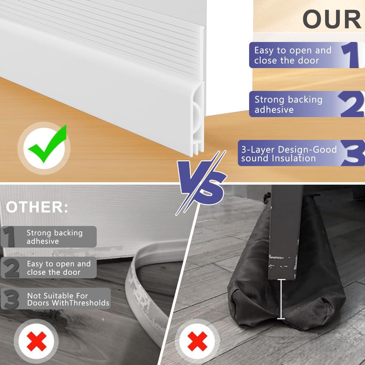 Detenedor de Corrientes de Aire Pundin 99 cm Silicona Blanco