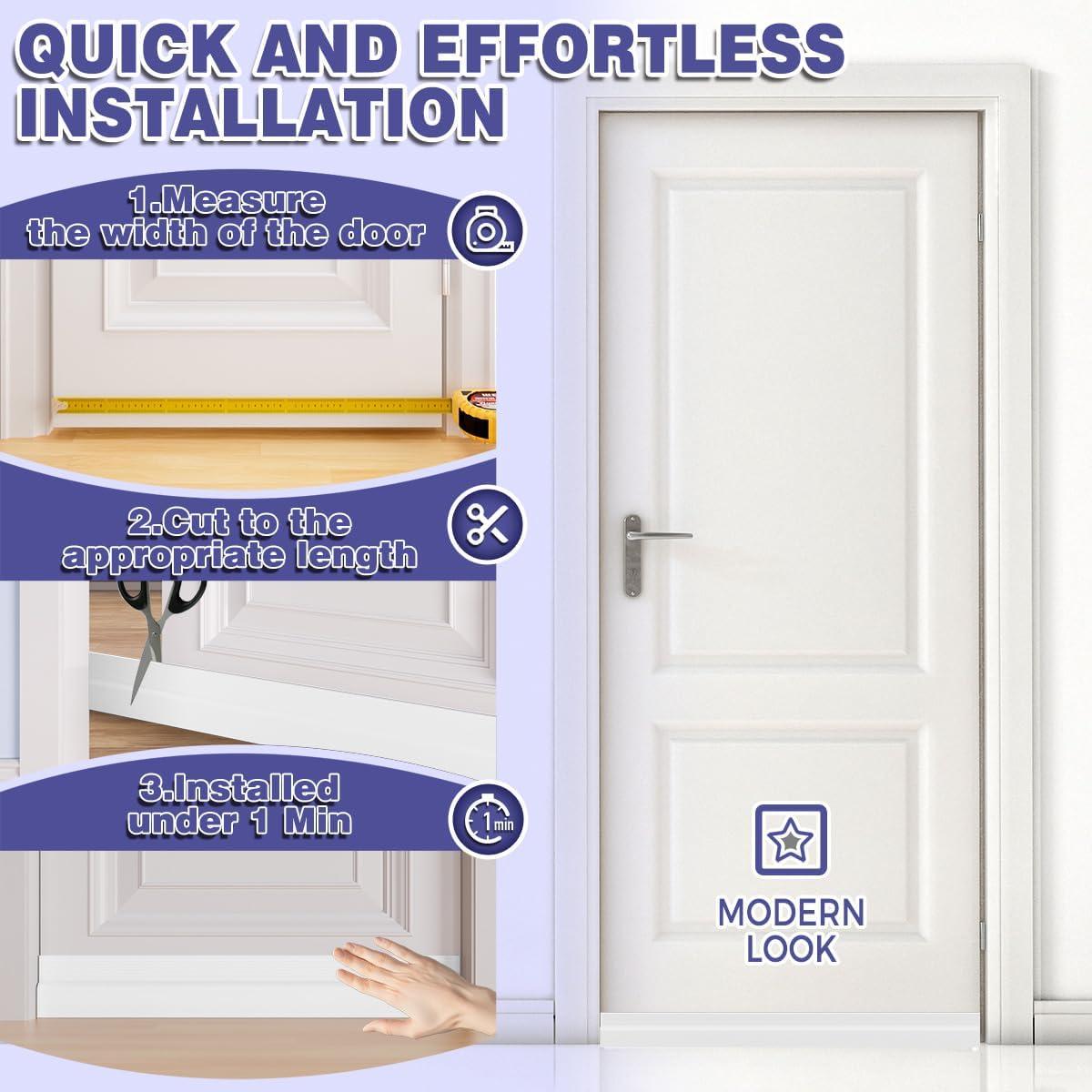 Detenedor de Corrientes de Aire Pundin 99 cm Silicona Blanco