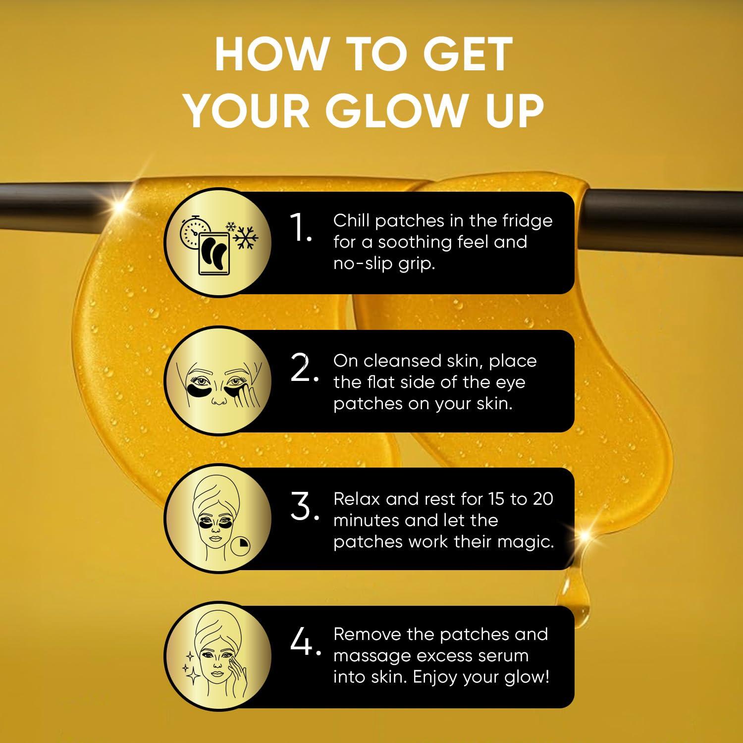 Parches para Ojos Célor - 20 Pares Hidratantes Oro