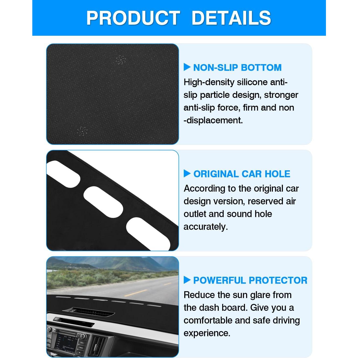 Cubierta de tablero Cartist para Toyota RAV4 2013-2018 Antideslizante