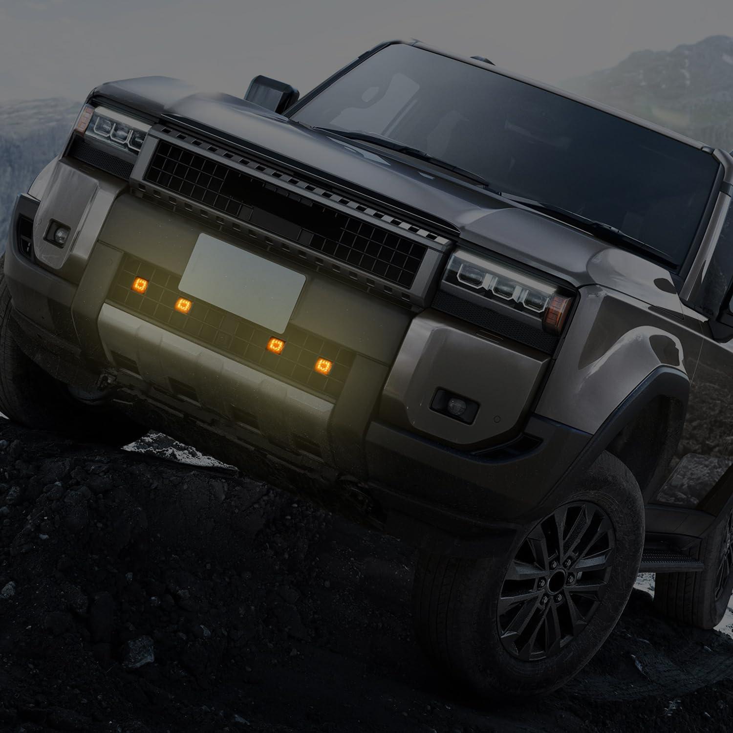 Kit de Iluminación LED Ámbar para Grilla Toyota Land Cruiser Prado 2024 2025