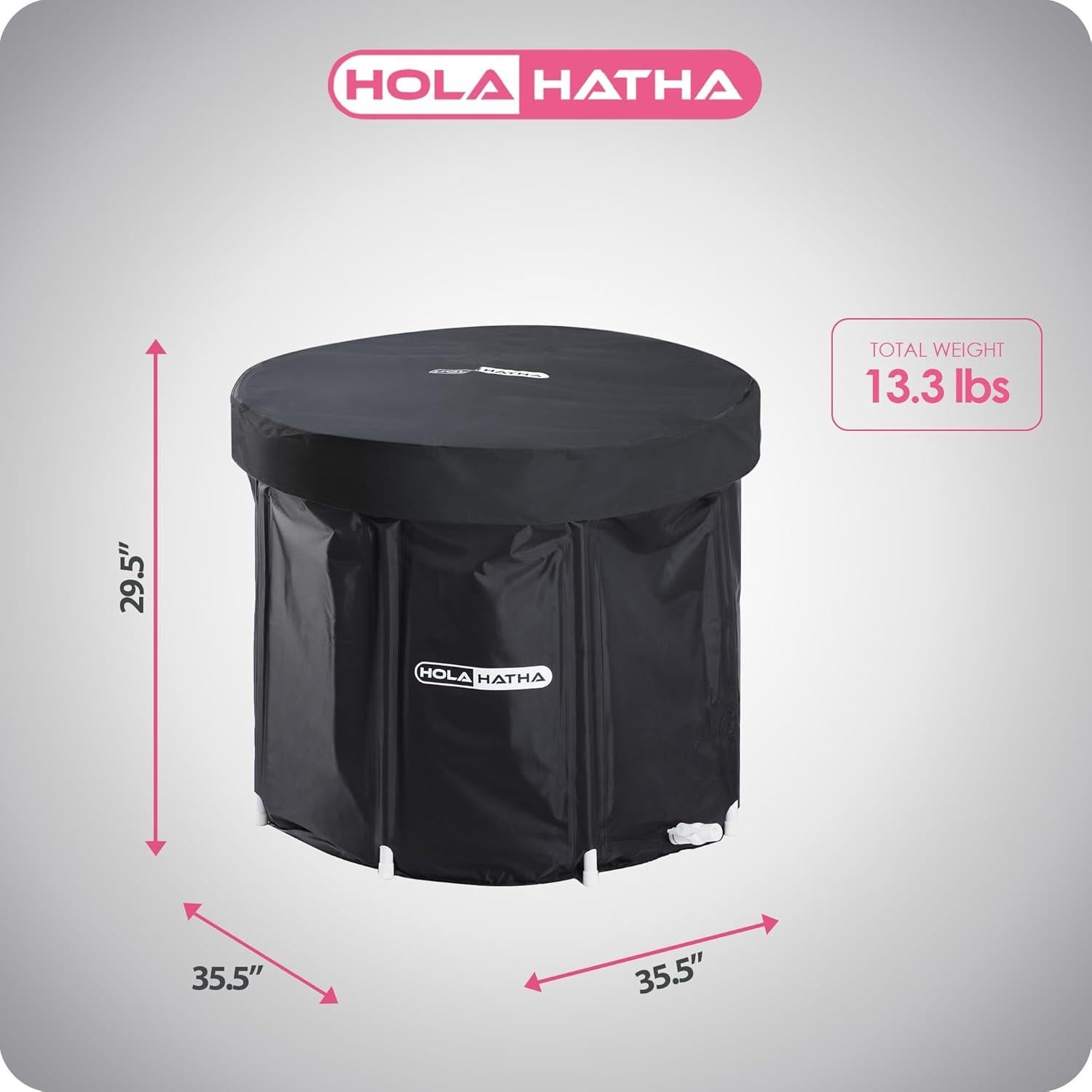 Bañera de Hielo HolaHatha 454.6L Portátil con Tapa