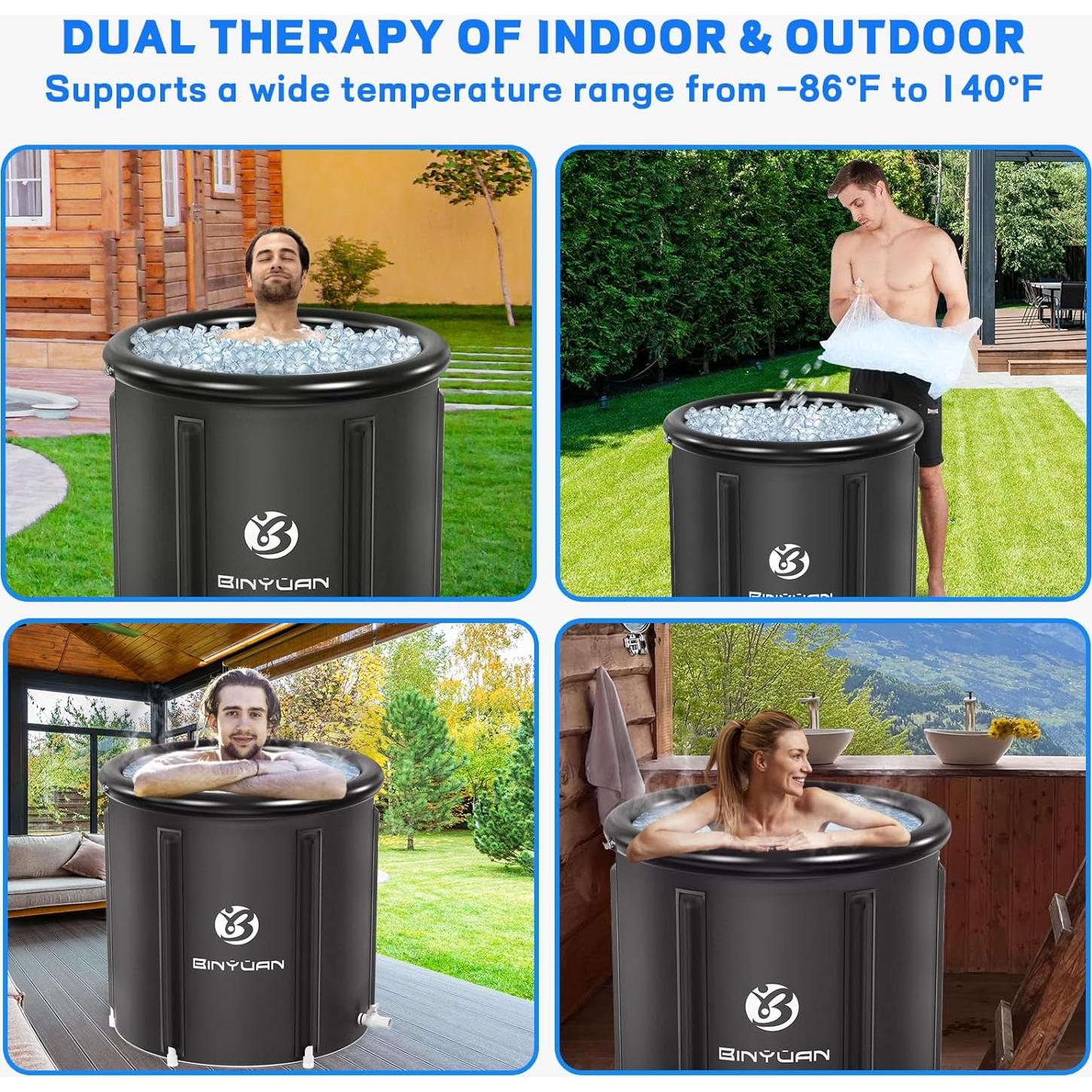 Bañera de Hielo B&Y Inflable 400L para Recuperación