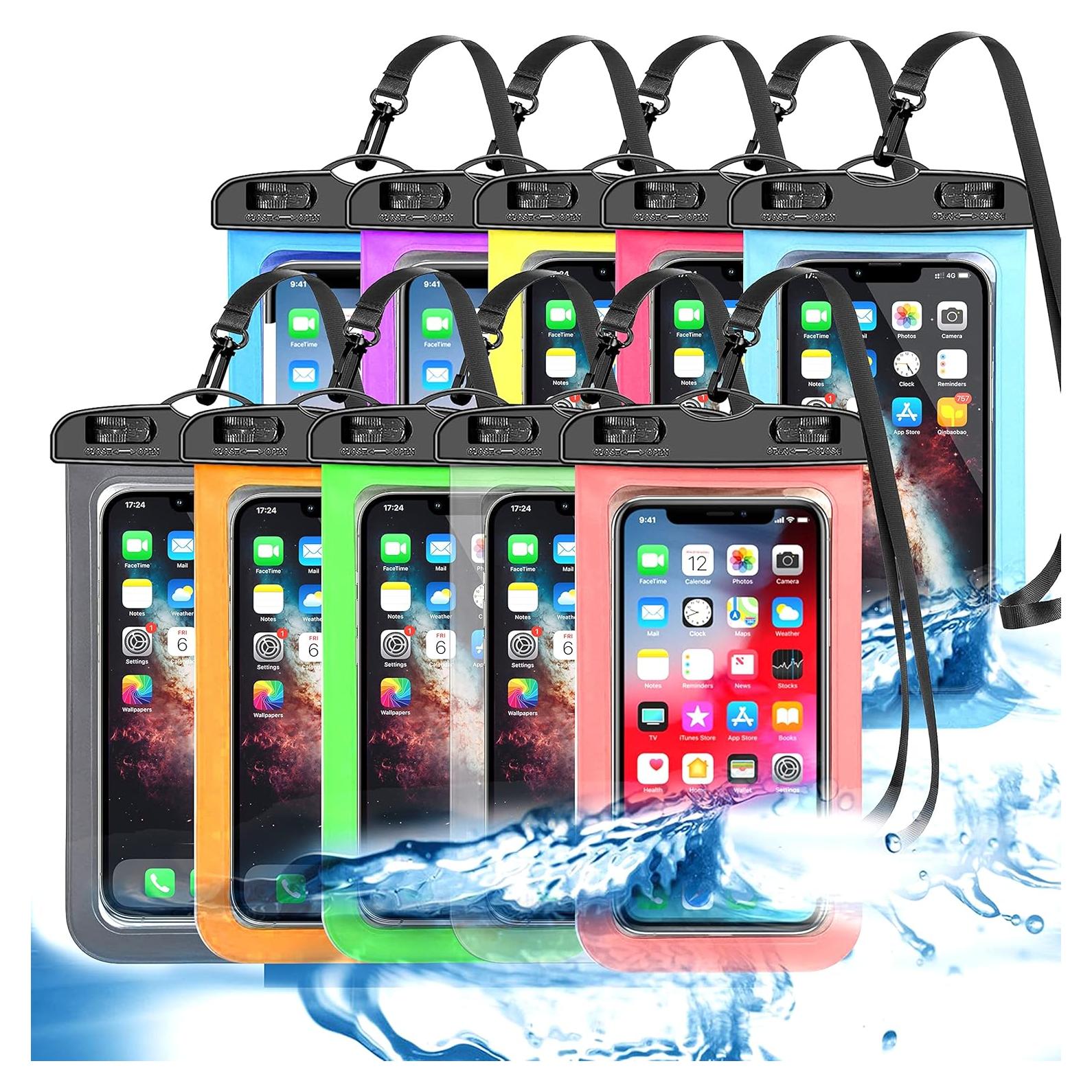 Paquete de 10 Fundas Impermeables Famoby para Teléfonos hasta 19 cm