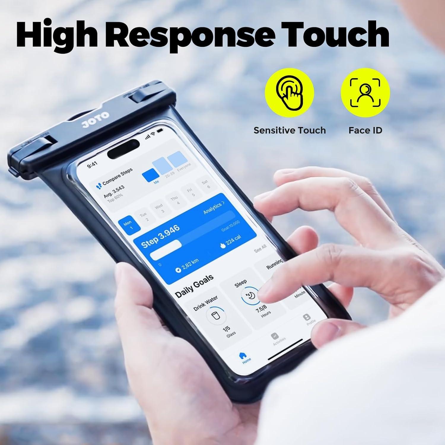 Funda Impermeable JOTO para Teléfonos hasta 17 cm - Negro