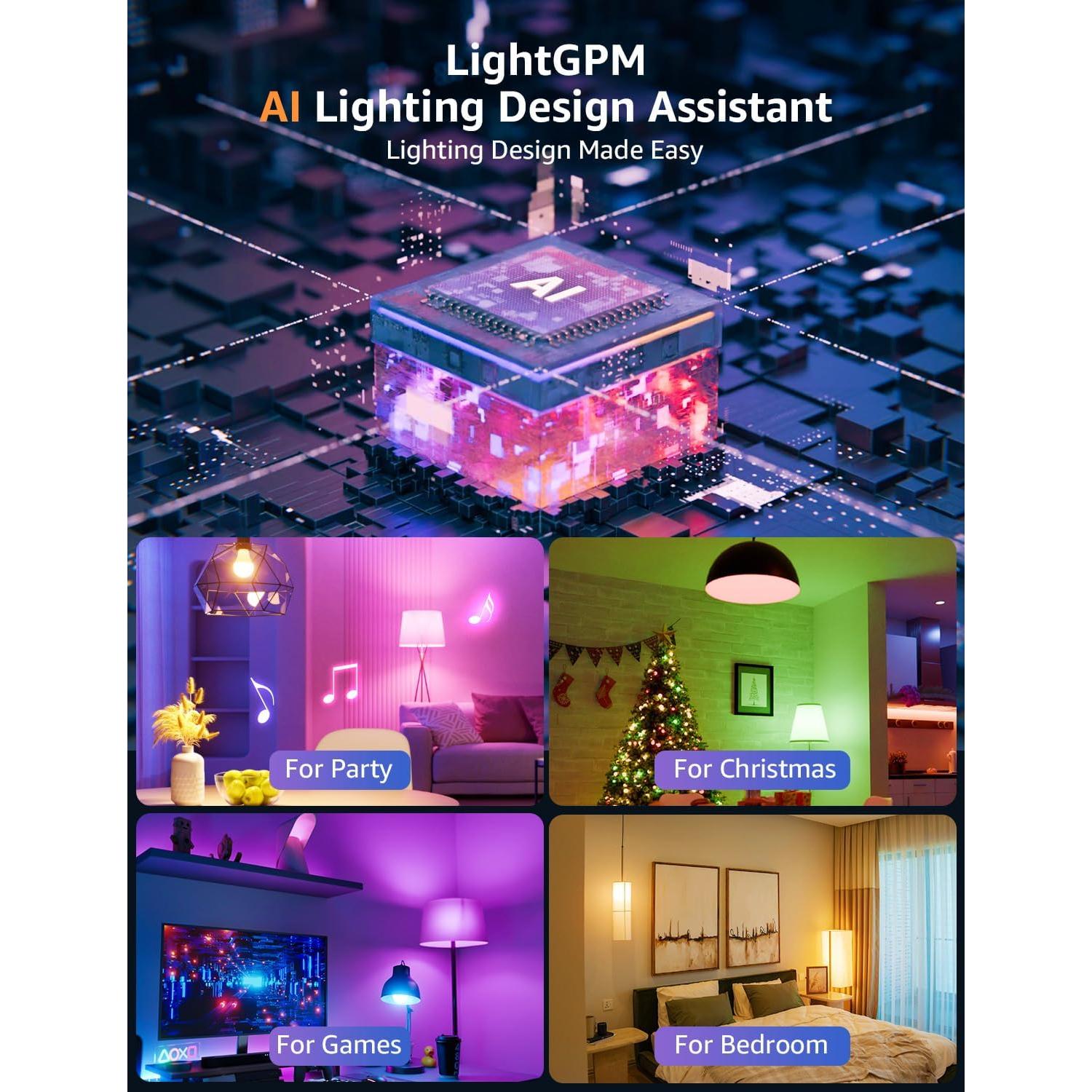 Bombillas Inteligentes Lepro B2 AI - 1100LM RGBWW, Paquete de 2