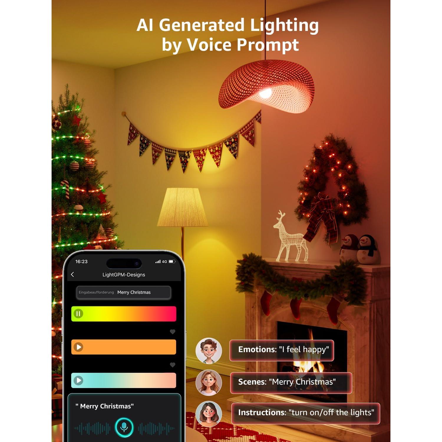 Bombillas Inteligentes Lepro B2 AI - 1100LM RGBWW, Paquete de 2