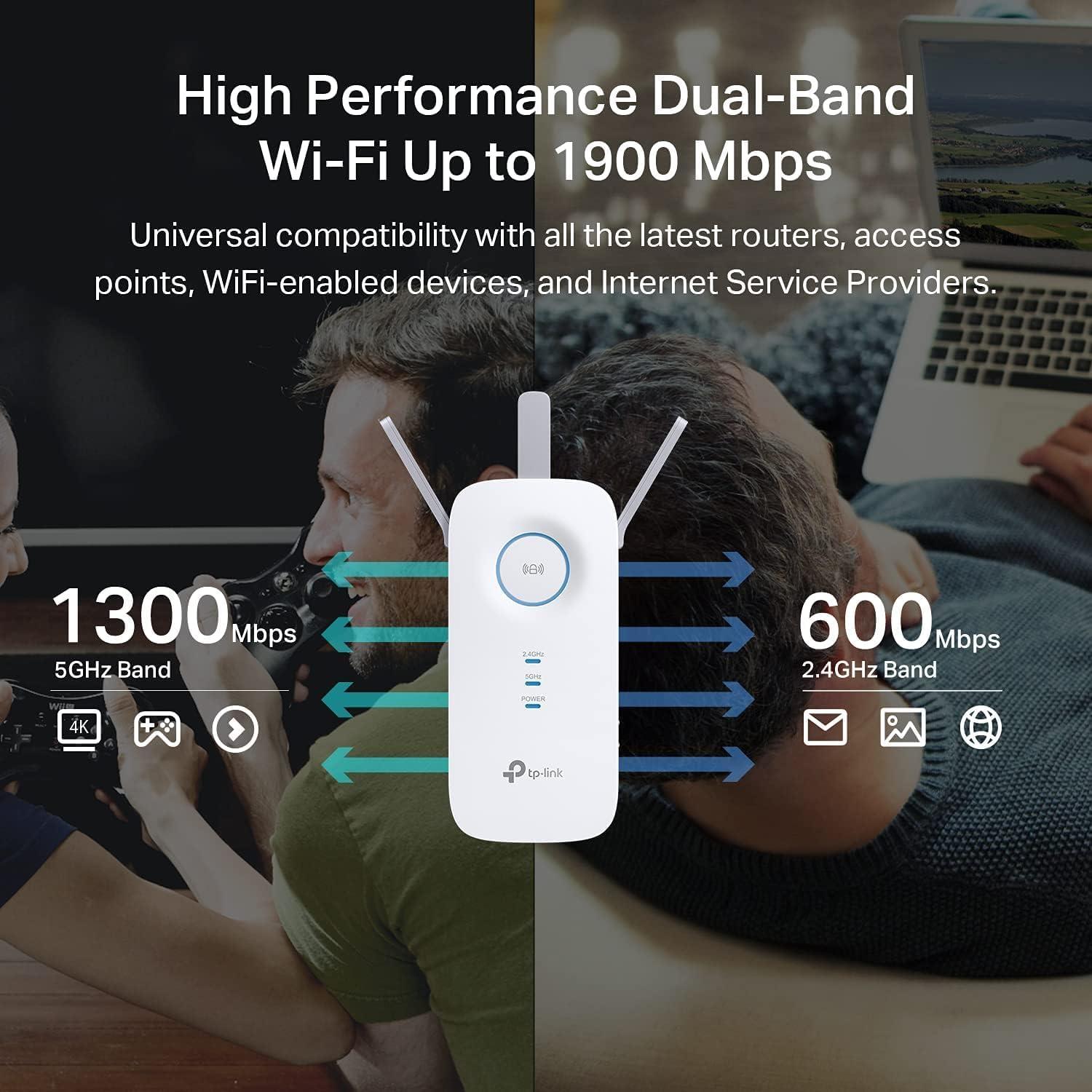 Extensor de Rango WiFi TP-Link RE550 AC1900 Doble Banda