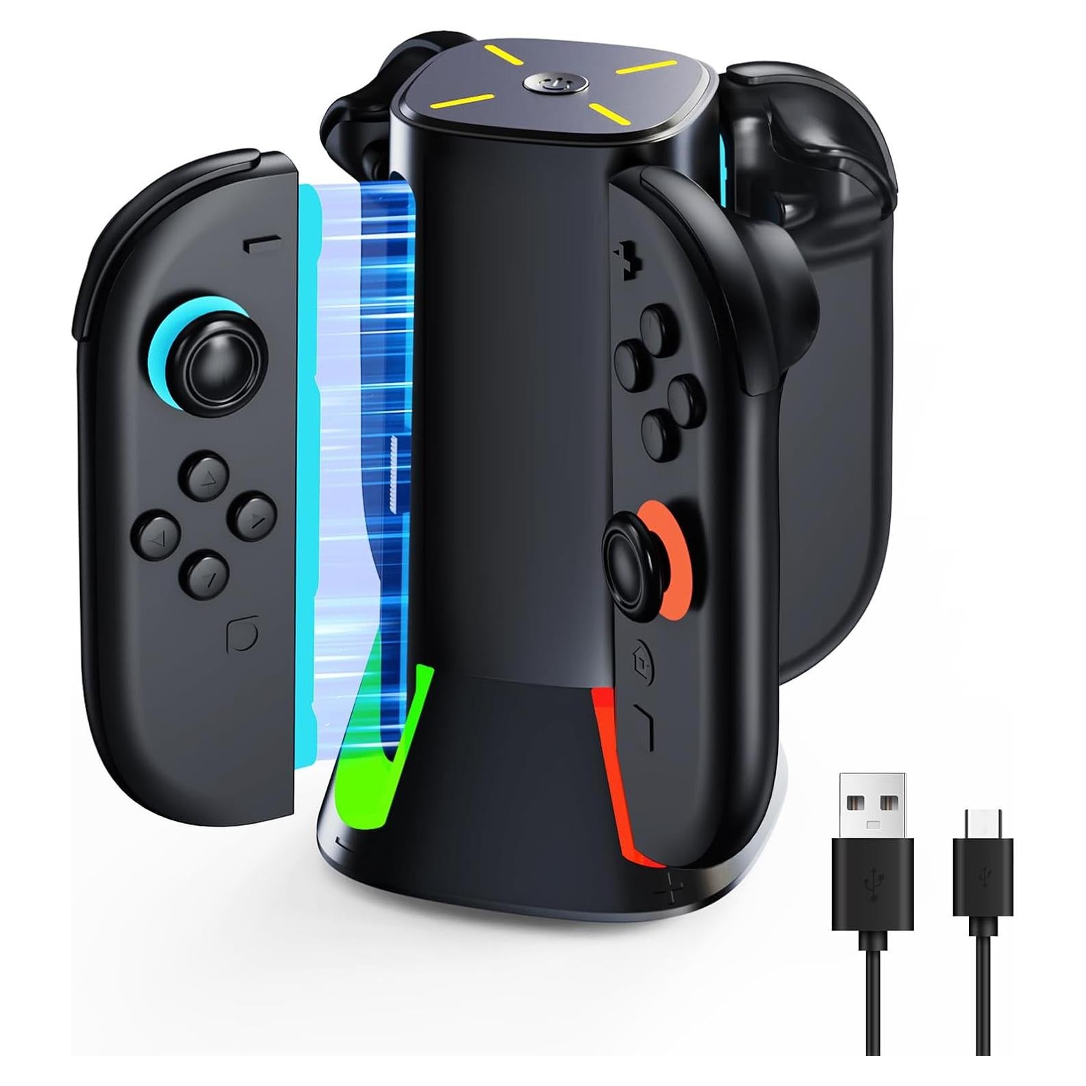 Base de Carga 4 en 1 GEEKERA para Controladores Switch 2